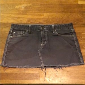 Frayed Hem Mini Skirt